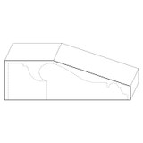 8530 Wood Plinth Block 1-5/8 x 5-1/4