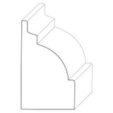 8100 Wood Panel Mold & Base Cap 1-3/4 x 2-15/16