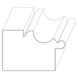 7121 Wood Backband 1-5/16 x 2-1/16