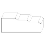 8247 Wood Plinth Block 1-7/8 x 5-1/4