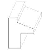 7122 Wood Backband 1-7/16 x 1-5/8
