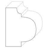 8105 Wood Panel Mold & Base Cap 2-3/4 x 3-1/2