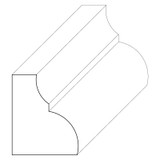 5047 Wood Panel Mold & Base Cap 1/2 x 5/8