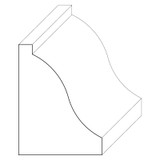 5453 Wood Panel Mold & Base Cap 1-1/8 x 1-9/16