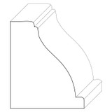 8211 Wood Panel Mold & Base Cap 2-3/8 x 2-13/16