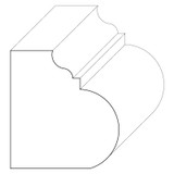 8259 Wood Panel Mold & Base Cap 1-3/8 x 1-1/2