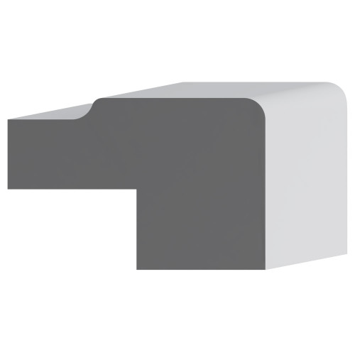 8296 Wood Panel Mold & Base Cap 2 x 3