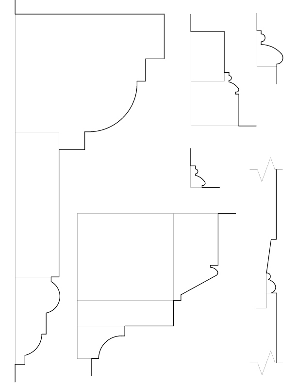SOUTHEAST ELEVATION MOULDINGS