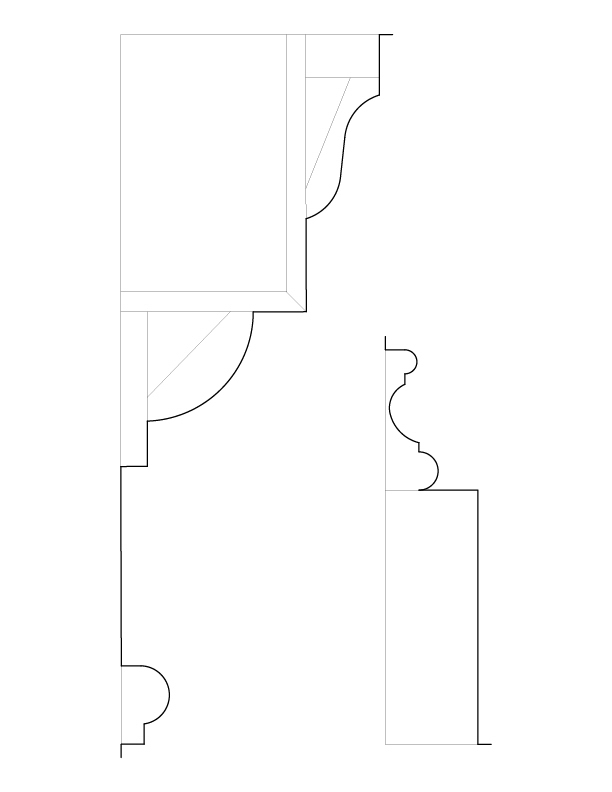 SOUTHEAST ELEVATION MOULDINGS
