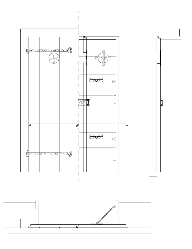 DOOR NO. 103 ELEVATION AND SECTION