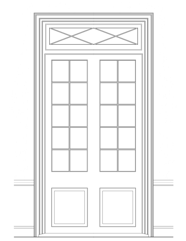DOOR NO. 201 INTERIOR ELEVATION