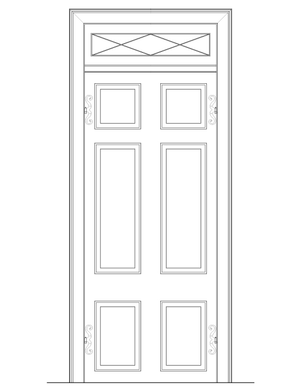 DOOR NO. 204 INTERIOR ELEVATION