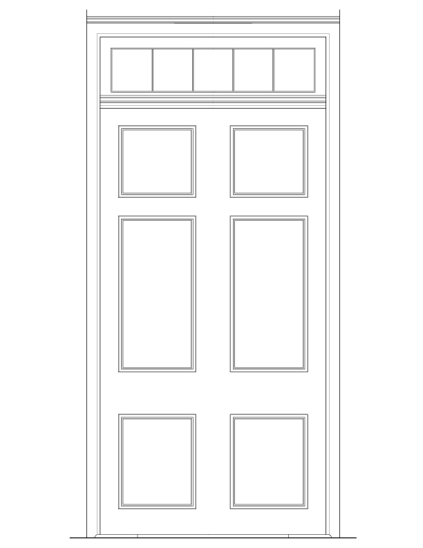 DOOR NO. 206 INTERIOR ELEVATION