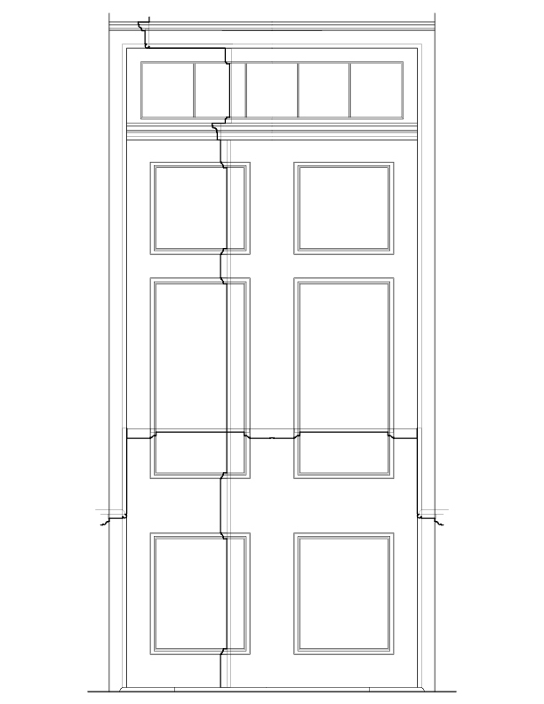 DOOR NO. 206 INTERIOR ELEVATION