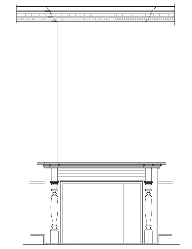 ROOM 206 MANTEL ELEVATION