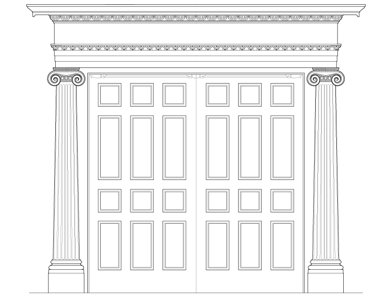 PARLOR TO BALLROOM DOOR ELEVATION