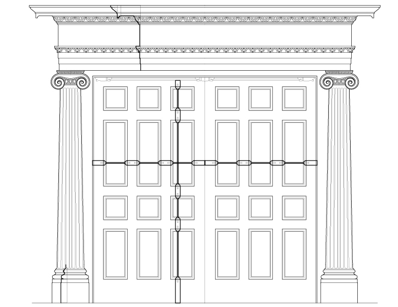 PARLOR TO BALLROOM DOOR ELEVATION