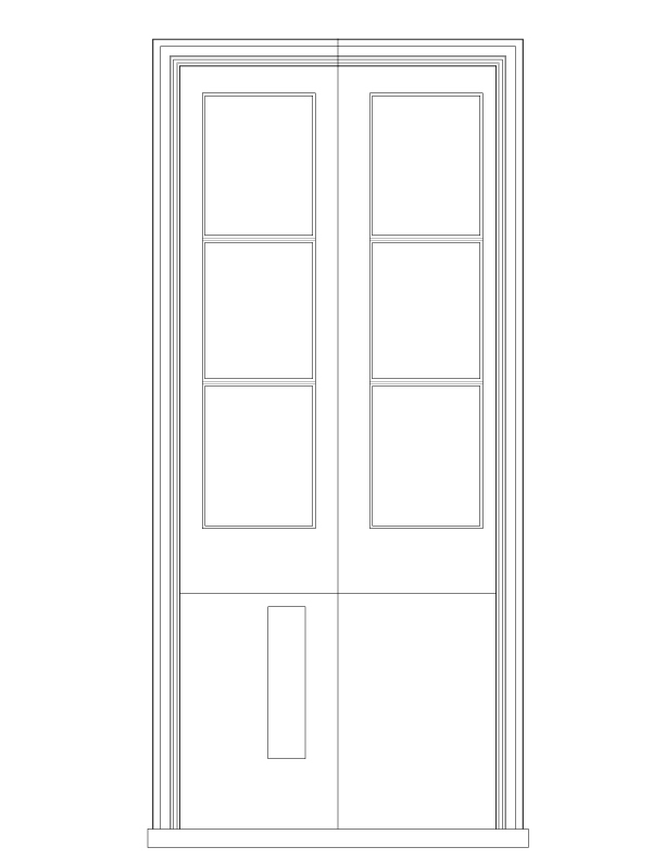 SLAVE QUARTERS BALCONY DOOR ELEVATION