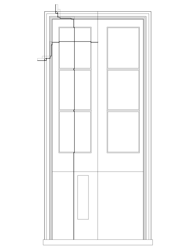 SLAVE QUARTERS BALCONY DOOR ELEVATION