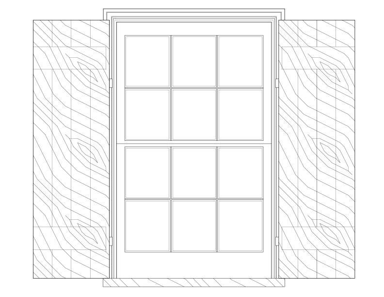SLAVE QUARTERS BALCONY WINDOW ELEVATION