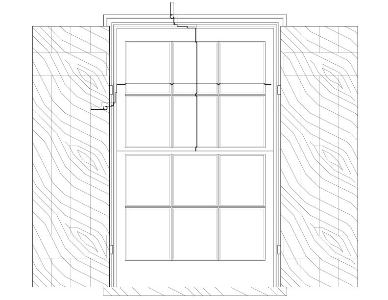 SLAVE QUARTERS BALCONY WINDOW ELEVATION