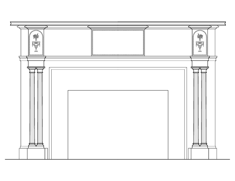 NO. 2 MANTEL ELEVATION