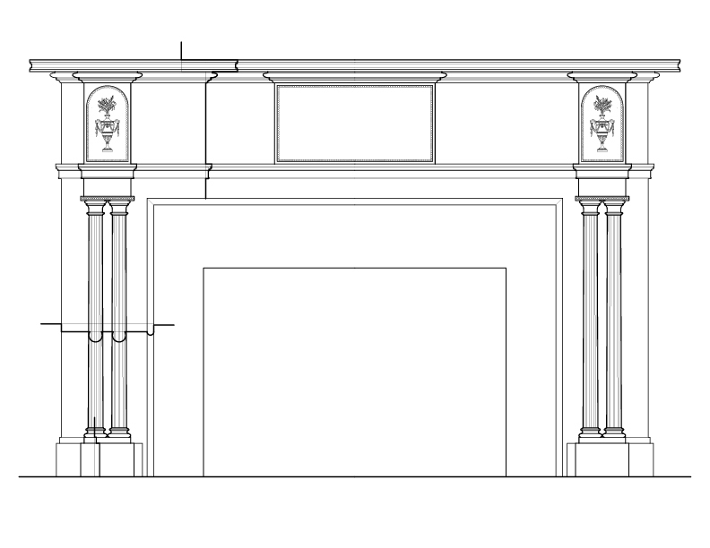 NO. 2 MANTEL ELEVATION