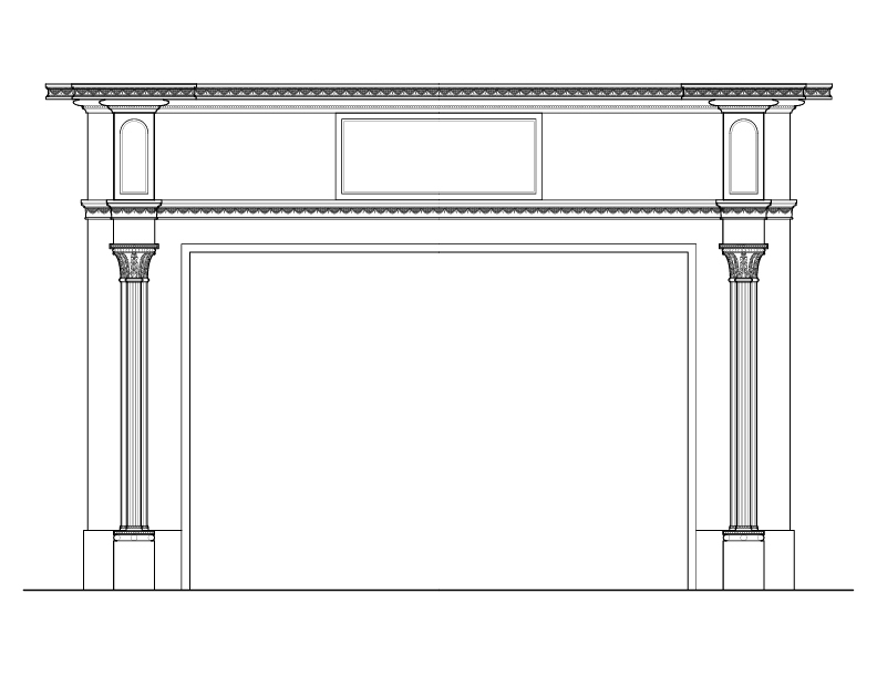 NO. 1 MANTEL ELEVATION