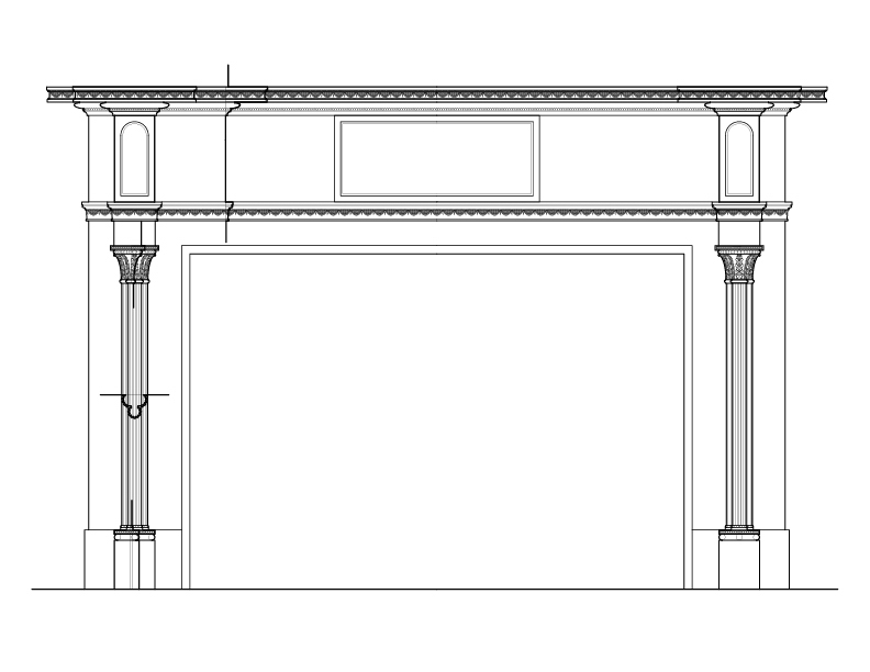 NO. 1 MANTEL ELEVATION