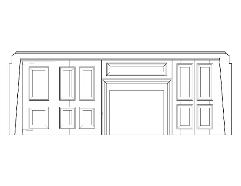 PANELED BEDROOM AND MANTLE