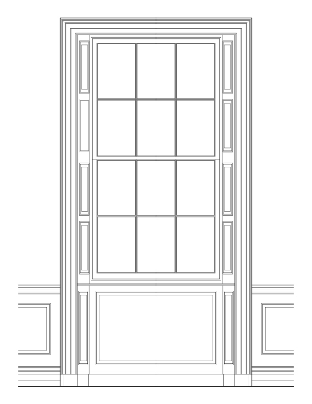FIRST FLOOR INTERIOR WINDOW ELEVATION