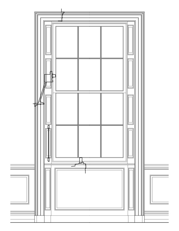 FIRST FLOOR INTERIOR WINDOW ELEVATION
