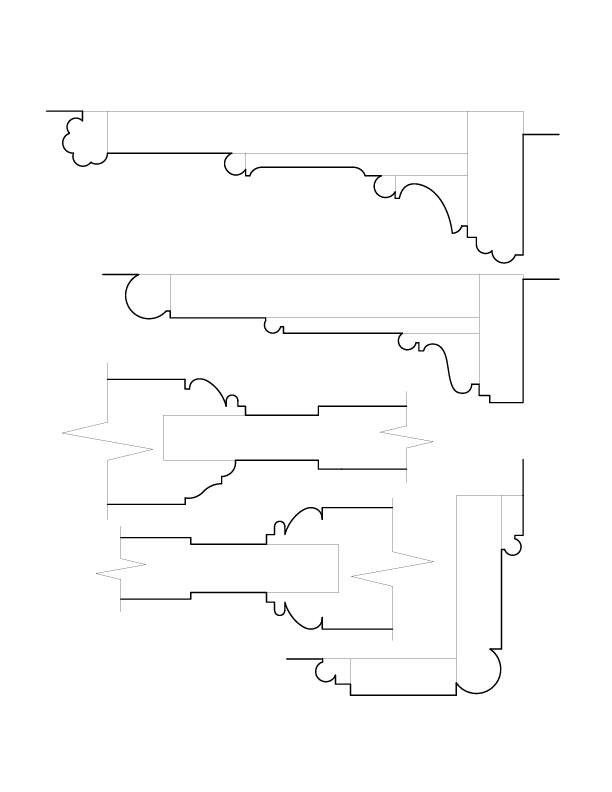 GROUND AND SECOND FLOOR DOOR MOULDINGS