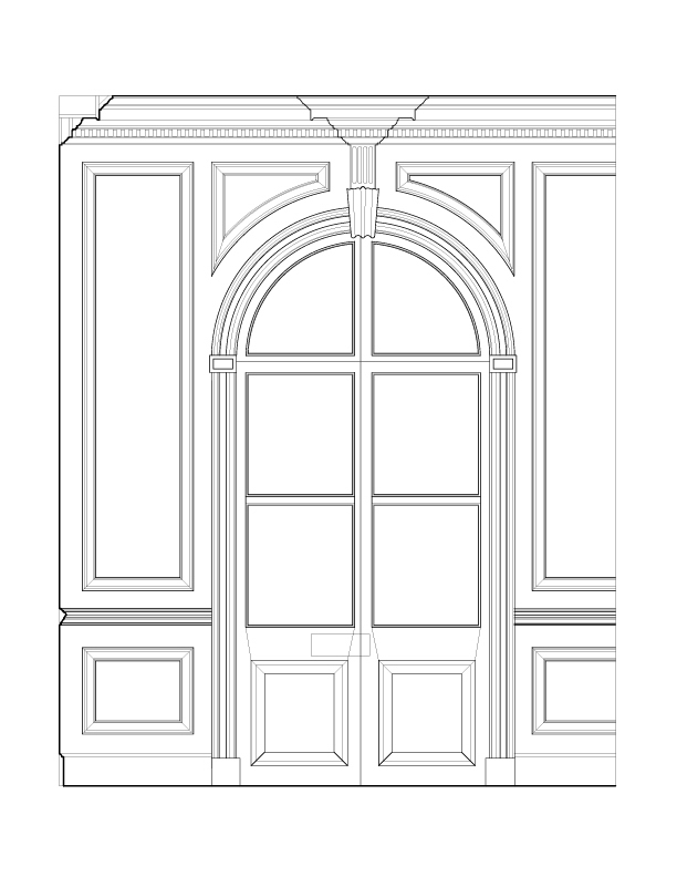NEW ROOM PARTIAL NORTH WALL ELEVATION