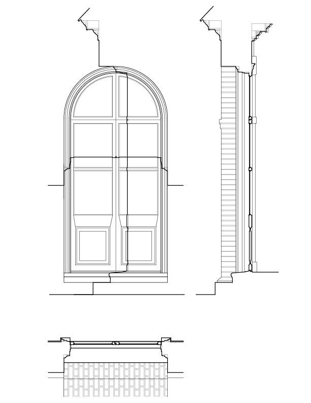 EXTERIOR NEW ROOM SOUTH ELEVATION AND SECTION