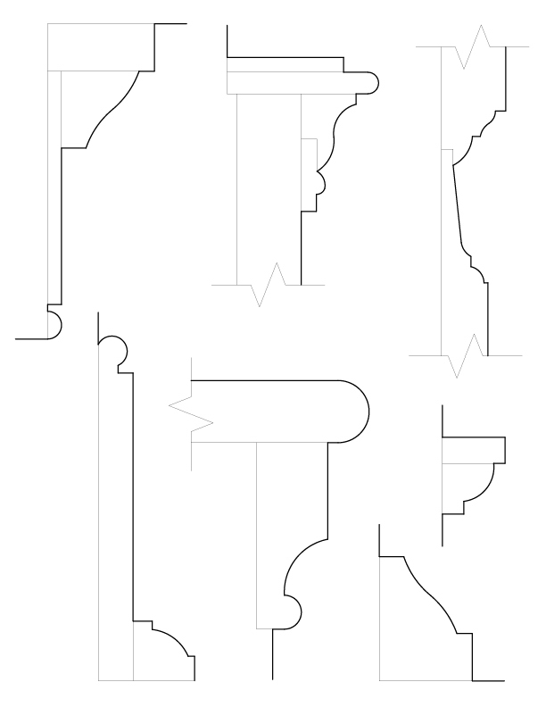 OFFICE SOUTH WINDOW MOULDINGS
