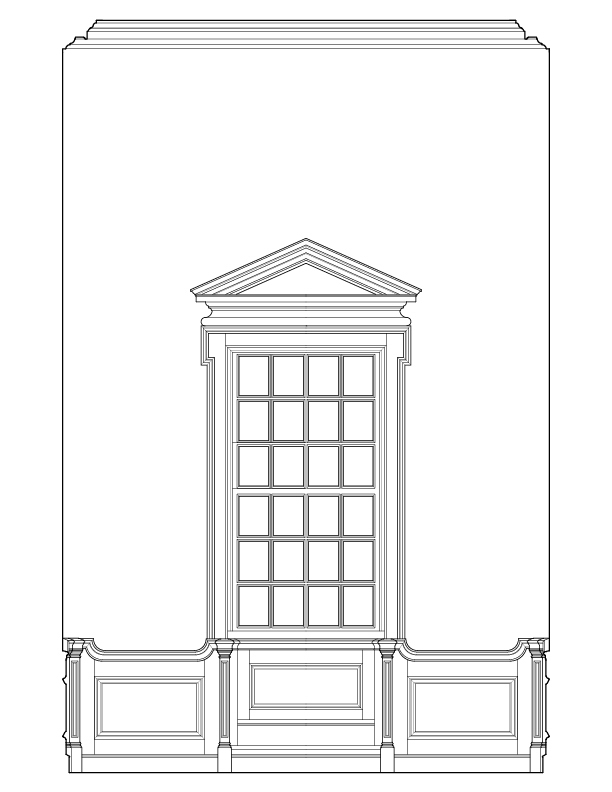 STAIR HALL ELEVATION