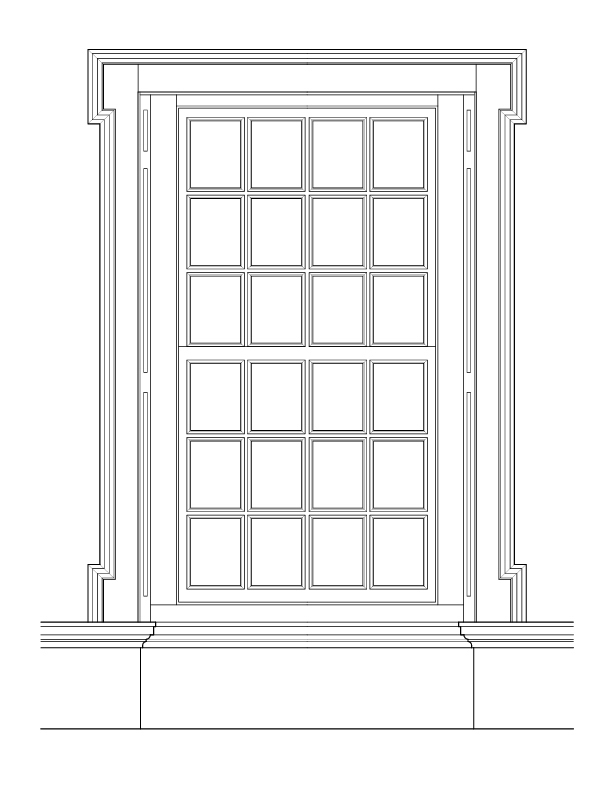 TYPICAL INTERIOR WINDOW ELEVATION