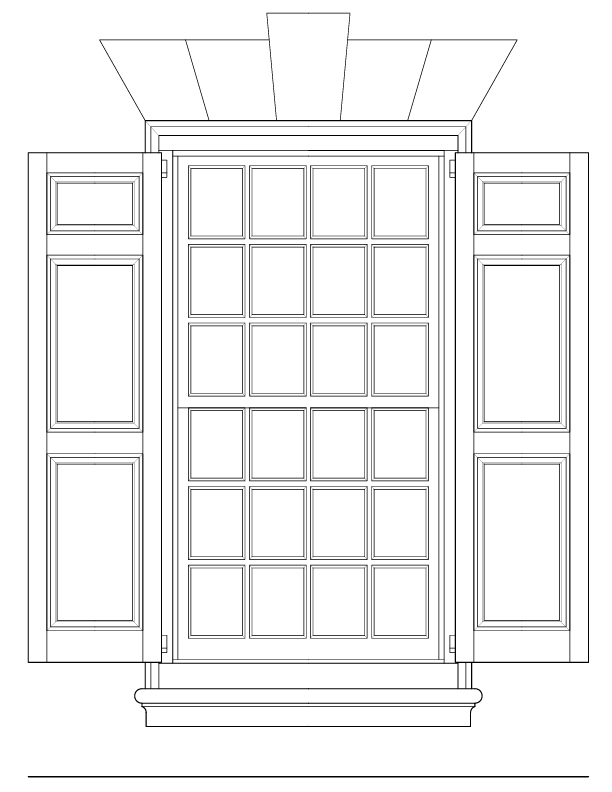 TYPICAL EXTERIOR WINDOW ELEVATION