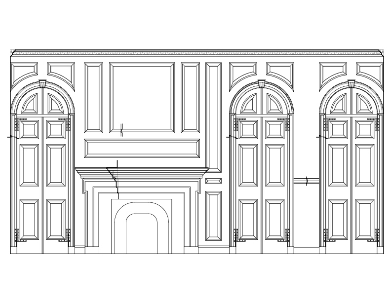 DRAWING ROOM NORTH ELEVATION