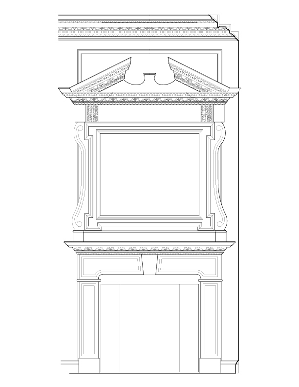 EAST CHAMBER MANTEL ELEVATION