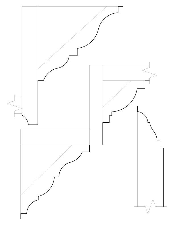 EAST CHAMBER MANTEL MOULDINGS