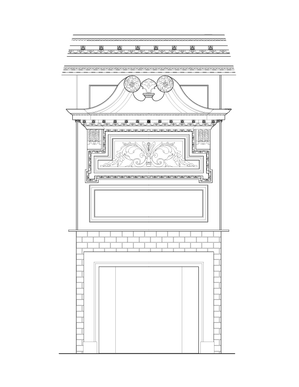 DRAWING ROOM MANTEL ELEVATION