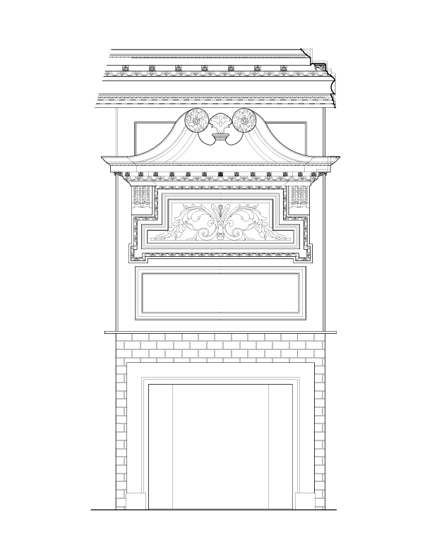 DRAWING ROOM MANTEL ELEVATION