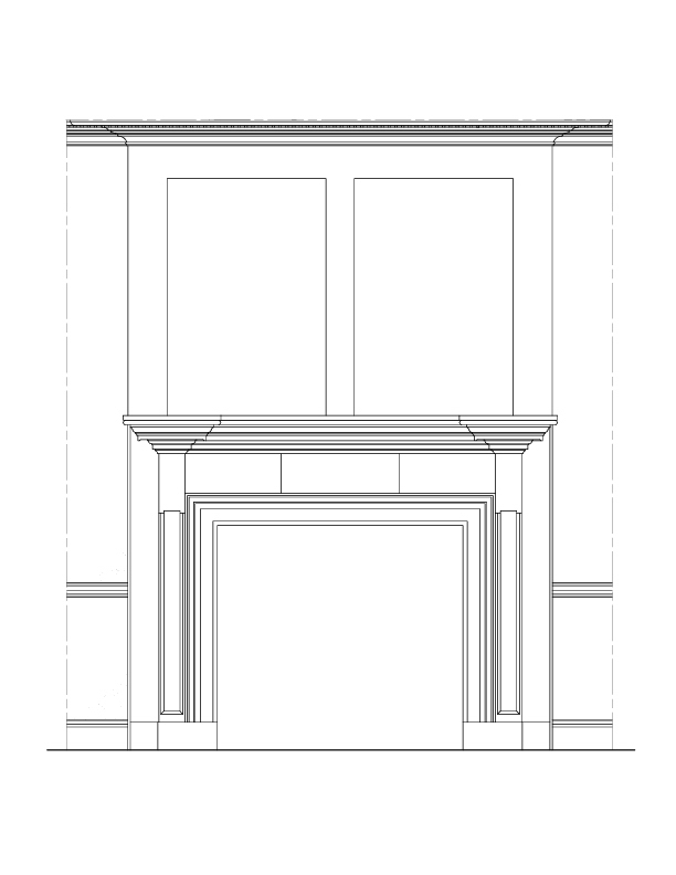 MANTEL IN ROOM NO. 1 ELEVATION