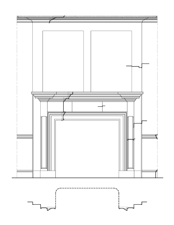 MANTEL IN ROOM NO. 1 ELEVATION