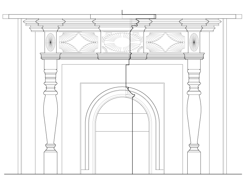 ROOM #5 FIREPLACE ELEVATION
