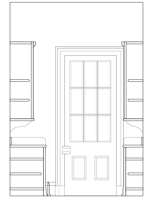 PANTRY ROOM EAST WALL ELEVATION