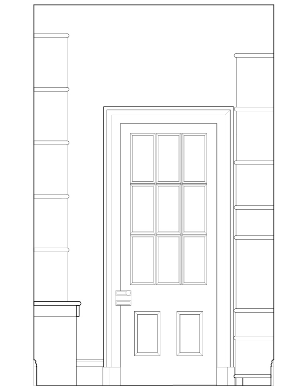 STORAGE ROOM EAST WALL ELEVATION