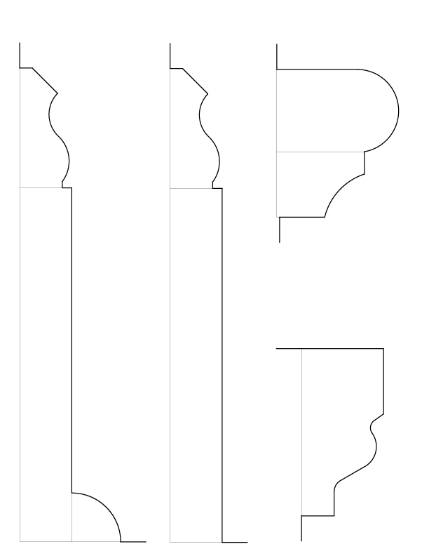 PANTRY ROOM AND STORAGE ROOM MOULDINGS